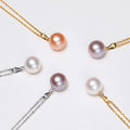 925 Silver Freshwater Pearl Pendant Perfect Round Pearl Necklace with Durable & Elegant Charm