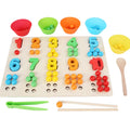 SD25 Kids Math Learning Wooden Toy Beads Counting Operation Board Children Color Number Cognitive Wooden Educational Toy
