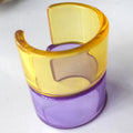 Fashion Epoxy Acetate Acrylic Plastic Resin Open Cuff Bangle Bracelet Cuffs Jewelry for Women