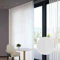 ZSTARR Privacy Slat Fabric Smart Motorized Vertical Blinds Sheer Shades Dream Curtains Drapery for Big Glass Window Sliding Door