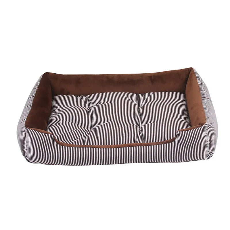 Luxury Solid Faux Fur Waterproof Breathable Eco-Friendly Washable Ultra Soft Rectangle Dog Bed Removable Cover All Seasons