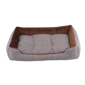 Luxury Solid Faux Fur Waterproof Breathable Eco-Friendly Washable Ultra Soft Rectangle Dog Bed Removable Cover All Seasons