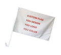 Custom 12x18 Inches Sublimation Car Window Flag Sticks 30x45 cm Custom Car Flag with Flagpole