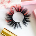 Individual Color Lashes Natural Mink Long Eyelash Handmade Black Cotton Band Rich Sky Brand Pink+Red+Green+White+Purple Mixed