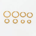 Joolim 18K Gold Plated Meteor Crater Hammered  Texture Tarnish Free Waterproof Stainless Steel Earrings Fashion Jewelry
