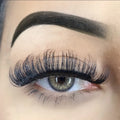 Wholesale 5D 25mm Qingdao D-Curl Mink Pre-Made Eyelash Extensions Russian Strip Lashes Custom Lash Box Packaging False Lashes
