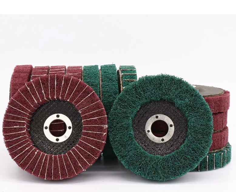 Abrasive Flap Wheel Polish Brush with Shaft for Wood Metal Stainless Disc Tools