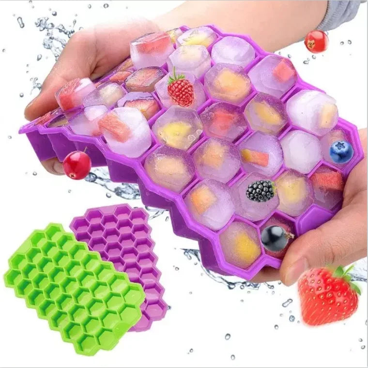 NEW Arrivals 130grams 37 Cavities Crystal Clear Ice Cube Maker Top Sale Reusable BPA Free Silicone Ice Mold