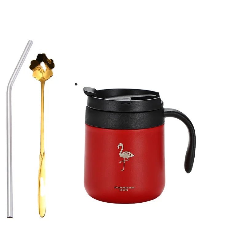 350ml Stainless Steel Coffee Cup Thermos Mug Cold and Hot Thermal Double Wall Vacuum Coffee Tumbler with Handle