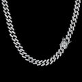 NUOYA Unisex Iced Out Zircon Necklace Cuban Link Chain Gold Plated Hip Hop Jewelry 9mm Diamond Chain for Men and Women