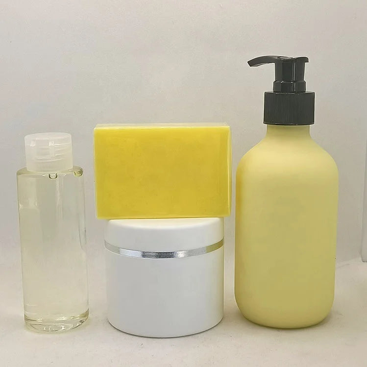 Lemon Lightening Anti-Aging Kit Custom Label Brightening Skin Moisturizing Nourishing Soap + Face Cream + Body Glycerin Pearl