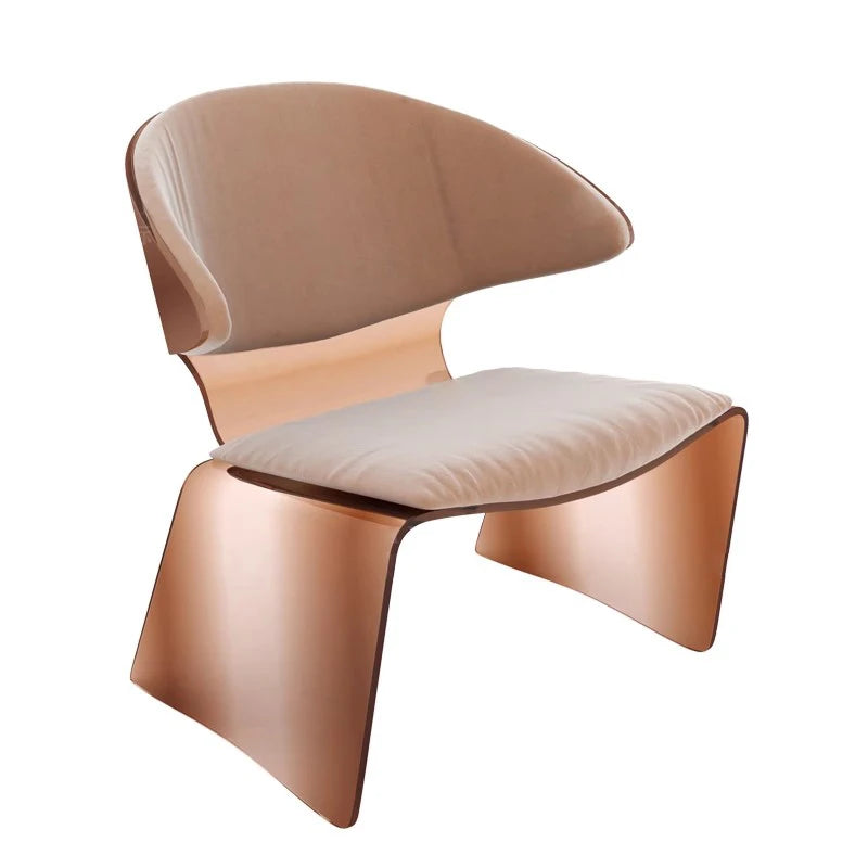 Modern Leather Recliner Acrylic Lounge Chair for Home Office Bedroom or Dining Single Sofa Chair for Living Room Furniture