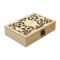 Natural Hollow Engraved Pine Wood Materials Wooden Jewelry Box Decorative Hinged Wooden Soap Box