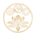 Tailai 8IN Lotus Meditation Chakra Wooden Wall Art Yoga Decor Spiritual Gift Wooden Sacred Geometry Laser Cut Crystal Grid Board