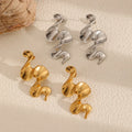 BASQUESUN Factory Wholesale New Ins Style Niche Design Wave Stainless Steel High-end Irregular Creative Earrings