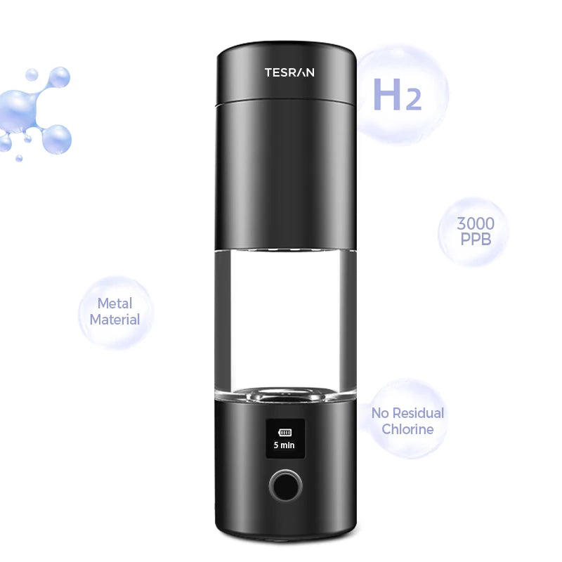 PEM Good Quality Hydrogen Ionizer Water Cup Generator Bottle Space Grade Aluminum Hot Battery Powered for Household & RV Use