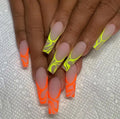 Wholesale 24pcs French Long Ballet Artificial Fingernails Colorful Long Coffin False Press on Nails for Finger
