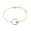 Natural Diopside Gemstone Bracelets for Women Solid 925 Sterling Silver Gemstone Chain Bracelet Fine Jewelry Wedding Gift