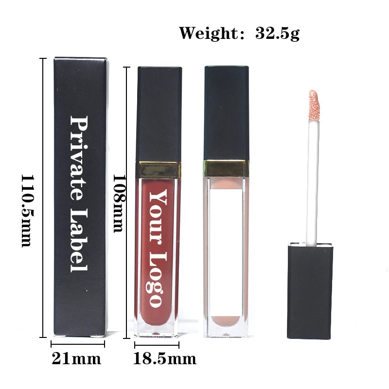 Cosmetics Vendor Wholesale Makeup Lip Gloss Container Diy Colors Lip Gloss Tube with Mirror 64 Colors Lip Gloss Private Label