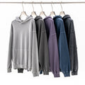 Vintage Luxury Oversized 100% Cotton Hoodie Men's Hip Hop Streetwear Hooded Various Colored Heavyweight for Autumn Season