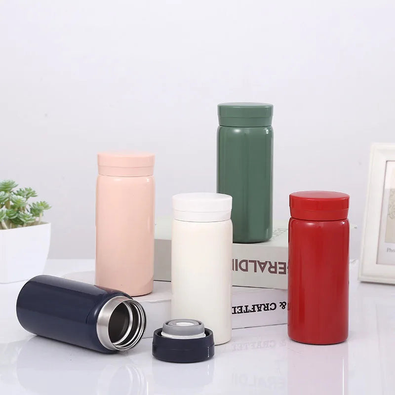 Portable Minimalist Double Wall Stainless Steel Reusable Water Bottle Fashion Vacuum Tumbler Cups 300ml Insulated Water Bottles