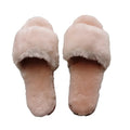 Wholesale Women's Real Sheepskin Fur Slides Warm TPR/EVA Anti-Slip Open Toe Waterproof Breathable Winter Autumn Indoor for