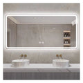 Hotel Anti-fog Touch Screen Sensor Switch Frameless Wall Makeup Vanity Smart LED Bathroom Mirror