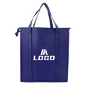 Custom Logo 20L Soft Insulated Thermal Nonwoven Lunch Cooler Tote with Zipper for Food Delivery Picnics Grocery Shopping