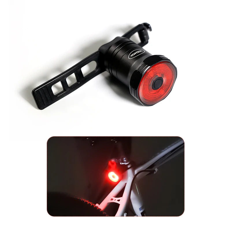 NEW IMAGE RF-L04 Smart Aluminum Alloy Bicycle Rear Light Auto Start/Stop Brake Sensing IPx6 Waterproof USB Charge Road Cycling