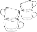 Heat Resistant Borosilicate Glass Coffee Tea Cupping Set with Double Wall and Handle for Business Gifts