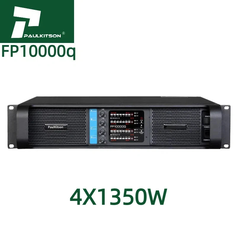 Paulkitson Amplifier FP10000q Class TD Power Amplifier 4 Channel 10000 Watt Power Amplifier Professional Sound System