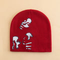 Source Factory Wholesale Custom Logo Printed OEM Winter Hats Acrylic Fashion Skull Cap Cuffless Knit Jacquard Hip Hop Beanie