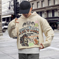 High Quality Custom Cotton Cropped Raw Hem Hoodies DTG Printing Hoodies Heavyweight Raw Hem Vintage Hoodie Men