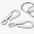 Small Size EDC Tactical Keychain Hanging Buckle Outdoor with Free Key Ring Stainless Steel Portable Trouser Pocket Clip
