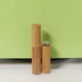 Wholesale Bamboo 5ml Bamboo Covered Empty Eyeliner Tubes Eyebrow Liquid Mascara Customized Bamboo Top with Wands