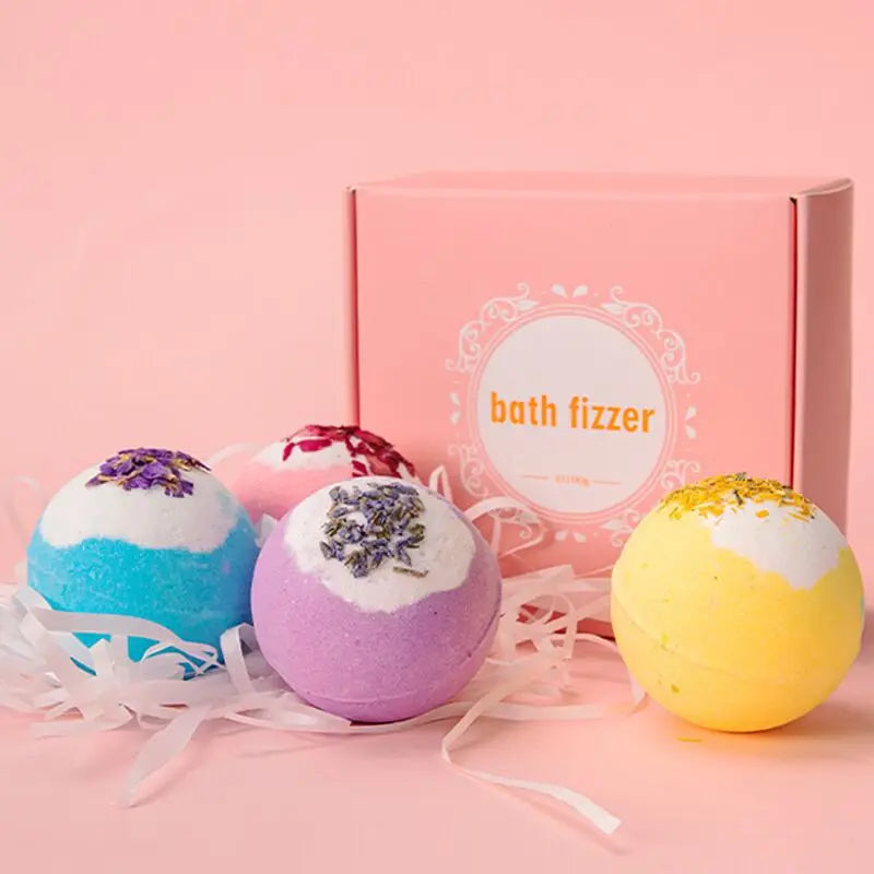 New Arrival 4 Packs Foot Bath Salt Ball Set Lavender Kids Bath Bombs