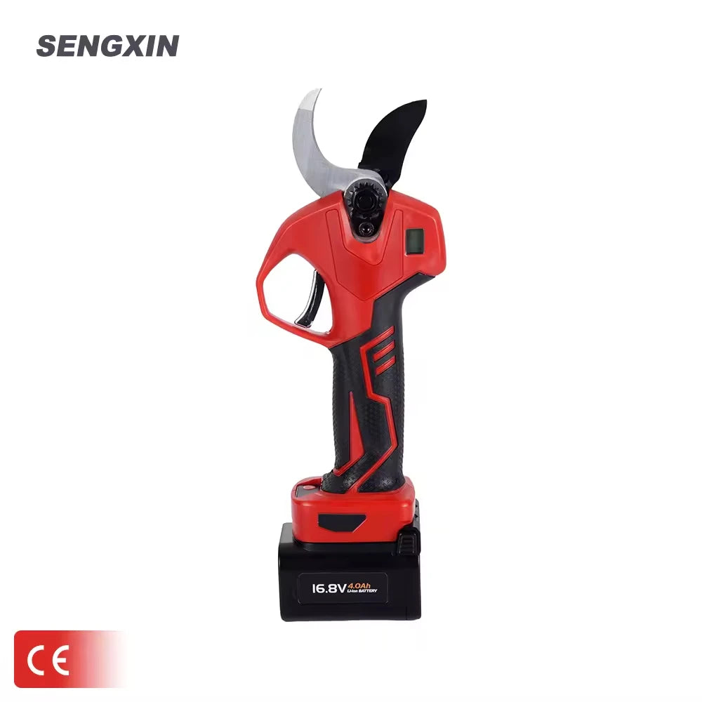 SENGXIN 38mm Cordless Electric Pruning Shears 16.8V 4.0Ah Rechargeable Battery Secateurs for Garden Tree Trimming