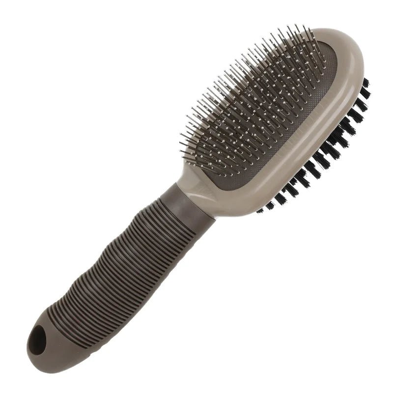 Double-Sided Plastic Pet Brush for Dogs & Cats Grooming Comb Hair Cleaning Tool Knots & Loose Hair Removal Dog Cat Brushes