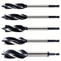 Carpenter 4-Flute Auger Drill Bit 10-38mm Hex Shank Wood Milling Cutter Woodworking Twist Drill Bits for Hole Opener