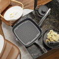Success  Hot Sale Enameled Cast Iron square Steak Frying Pan Non-stick