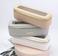 Customized Letters Colorful Classic Saffiano Portable Travel Clear PVC Cosmetic Bag TPU Wash Bag Makeup Brush Storage Bag Gift