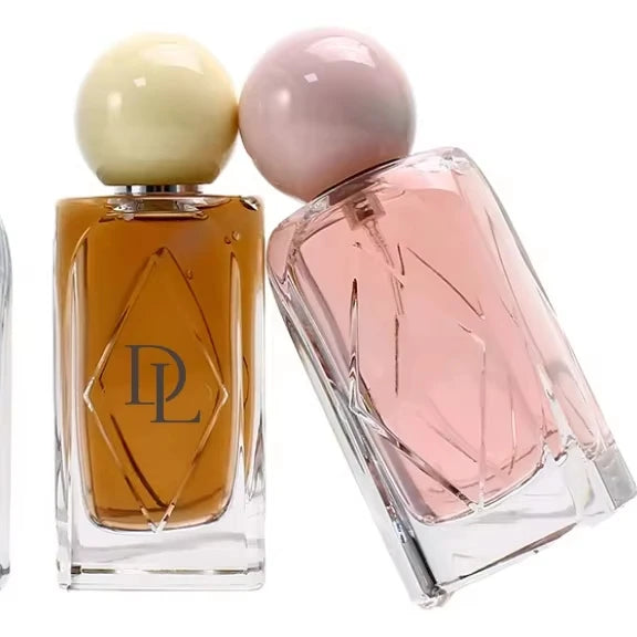 Luxury 30ml Square Flat Clear Fine Spray Glass Perfume Bottle Spherical Dropper Screen Printed Empty Skincare Collection 100pcs