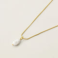 Nagosa Women Accessories 18k Gold Vermeil 925 Sterling Silver Waterdrop Freshwater Pearl Pendant Necklaces