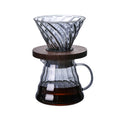 Manufacturers Wholesale High Borosilicate Glass Hand Filtering Cup Coffee Pot Smoke Gray Stripe Share a Pot of Coffee Cup