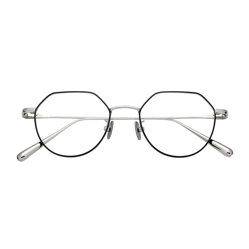 Fashion Design Metal Glasses Frame Classic Retro Diamond Face Shape Unisex Prescription Optical Eyeglasses