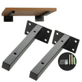 Furniture Heavy Duty Floating Shelf Bracket Decorative Industrial Iron Black Wall Shelving Bracket