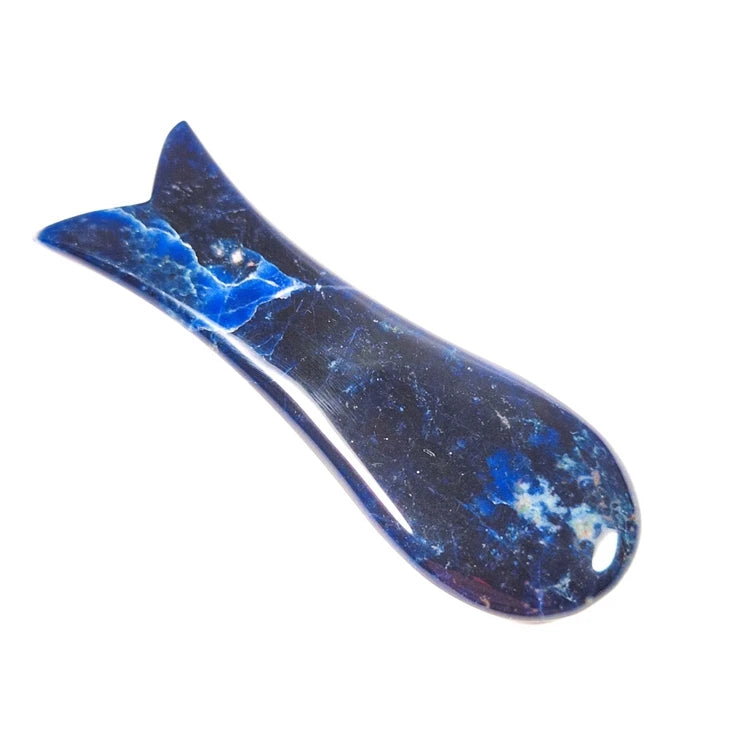 HZ 100% Natural Jade Guasha Private Label Scraping Sodalite Amethyst Green Jade Gua Sha Tools for Face Body Skincare