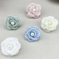 6cm Mesh Pearl Brooch Red Handmade Dress Accessories Suit Sweater Coat Pin Flower Brooch