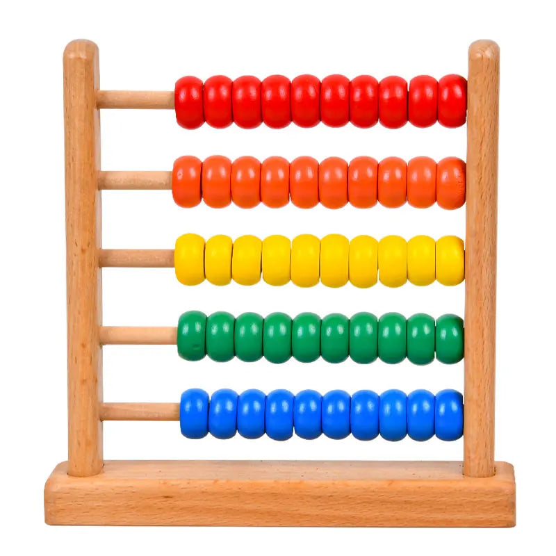 Mini Wooden Children Early Math Learning Numbers Counting Calculating Beads Abacus Educational Toy