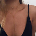 Simple Gold Silver ColoR Choker Necklace Long Beads Tassel Chocker Necklaces Handmade Necklaces for Women